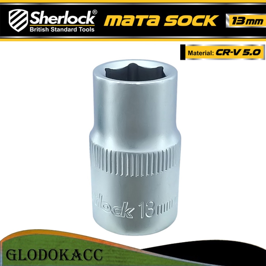 Kunci Shock 13 mm 6 PT / Sherlock Mata Sok/Sock 1/2 inch