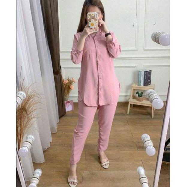 TERMURAH  HANA SET CRINCLE AIRFLOW IMPORT PREMIUM / ONE SET CRINKLE / SET CRINKLE