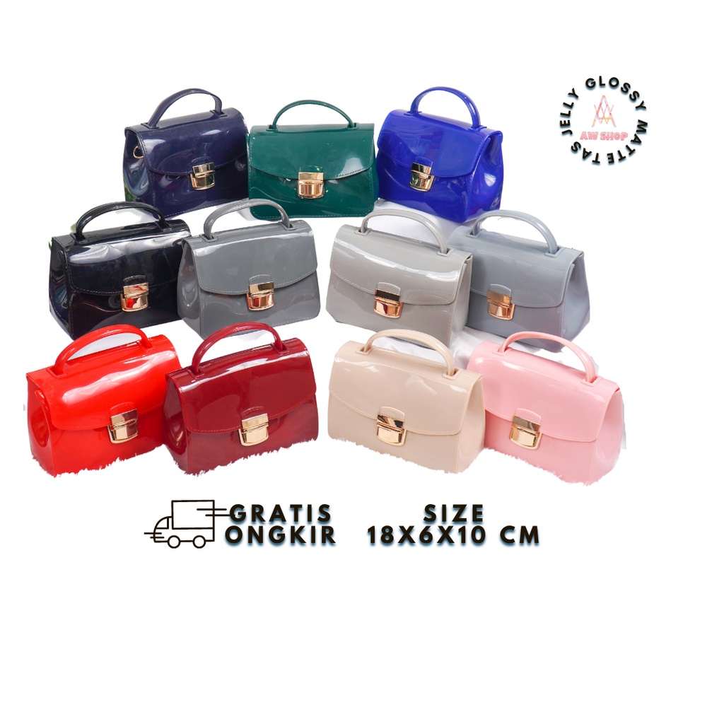 Tas Wanita Jelly Glossy Gelli