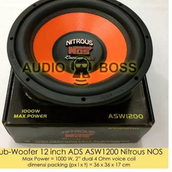 Paket Promo Speaker Subwoofer 12 inch ADS ASW1200 NITROUS NOS 12inch ADS nitrous nos ASW 1200 12"