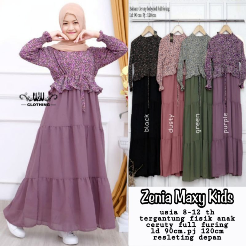 ( RESTOK ) GAMIS KIDS ZENIA MAXY KIDS ORI BY W&W