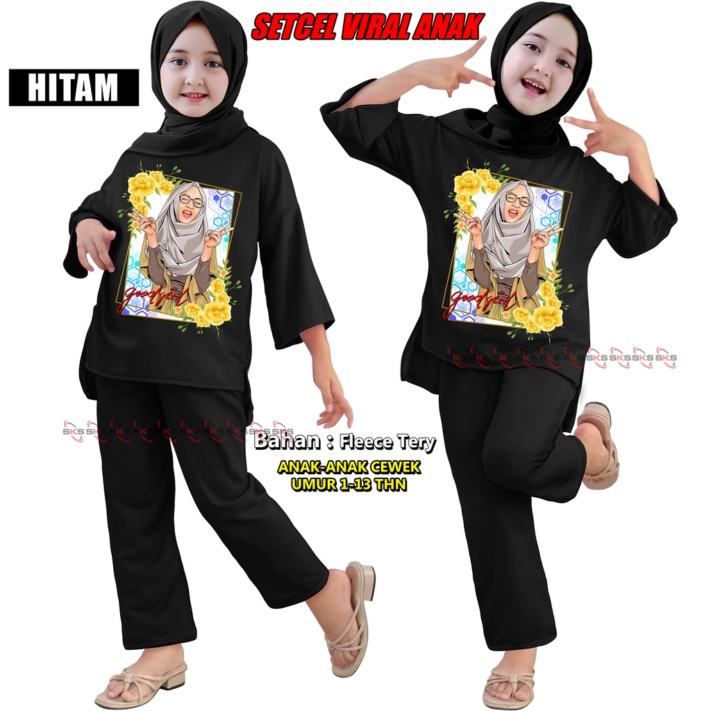 Bisa COD Top Model 000102 Setelan anak SETCEL VIRAL, Setelan anak SLEBEW cetak DTF, Setelan kaos anak terbaru dan termurah