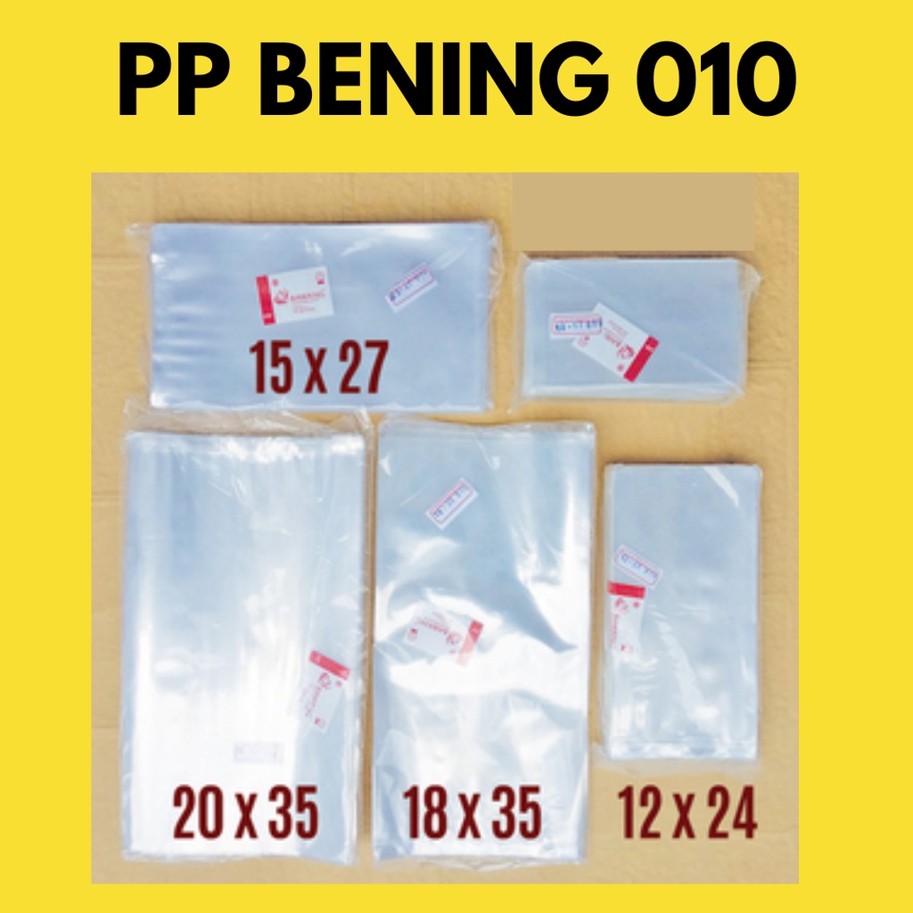 Plastik bening ketebalan 10/ pp bening 010/ plastik bawang tebal/kantong plastik
