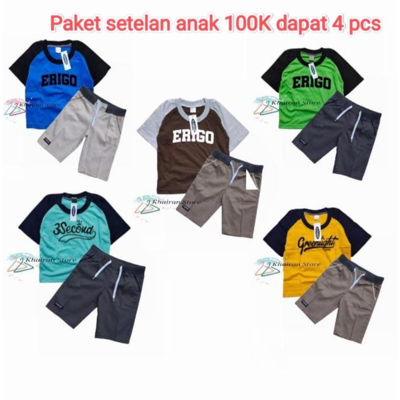 Paket Setelan Kaos Anak Distro PREMIUM TERMURAH usia 1-12tahun