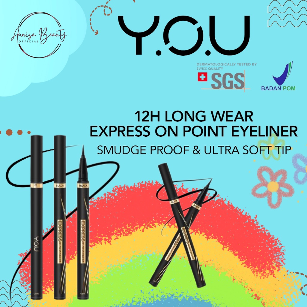 [BPOM][100%ORI&amp;READY]YOU Express On Point Eyeliner [Quick-set Formula, Ultra-soft Felt Tip, Up to 12H Long-wear]