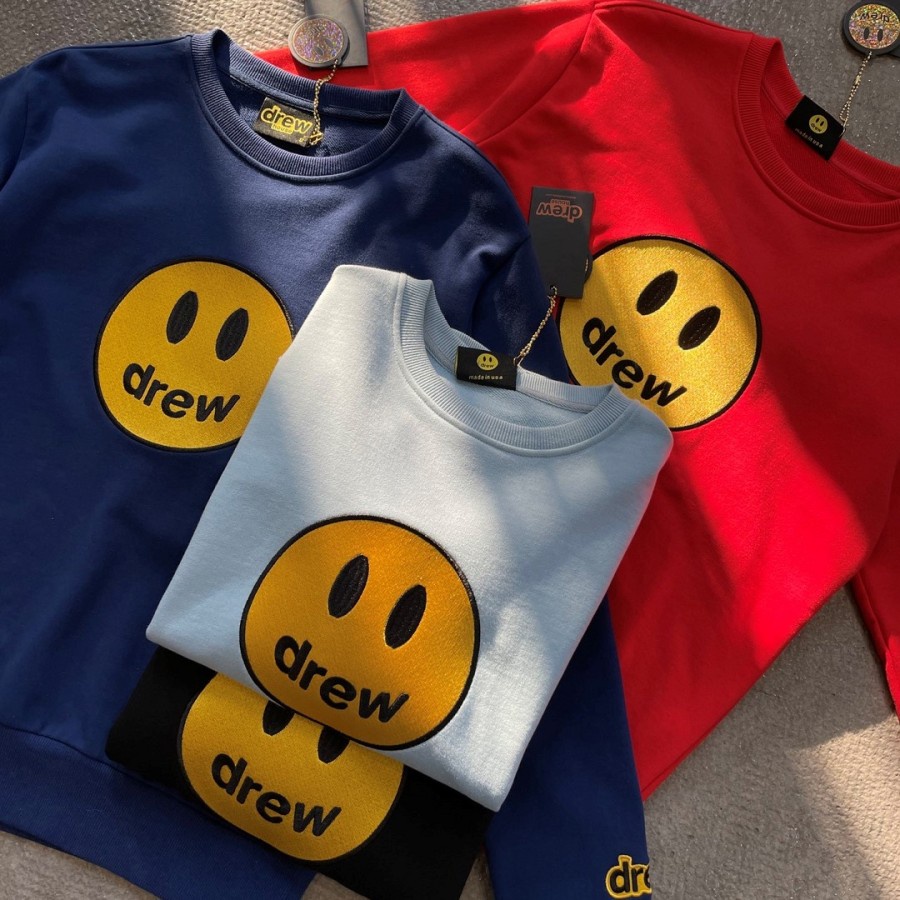 Drew House Mascot Big Smile Logo JB Justin Bieber Sweater / Crewneck / Sweatshirt - ORI
