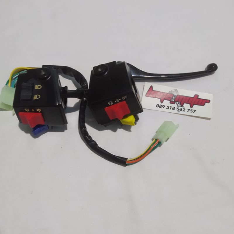 SAKLAR SAKELAR LAMPU HANDLE SWITCH HOLDER KANAN KIRI SUZUKI RC RC 100 HOLDER RC KANAN KIRI PLUS HAND