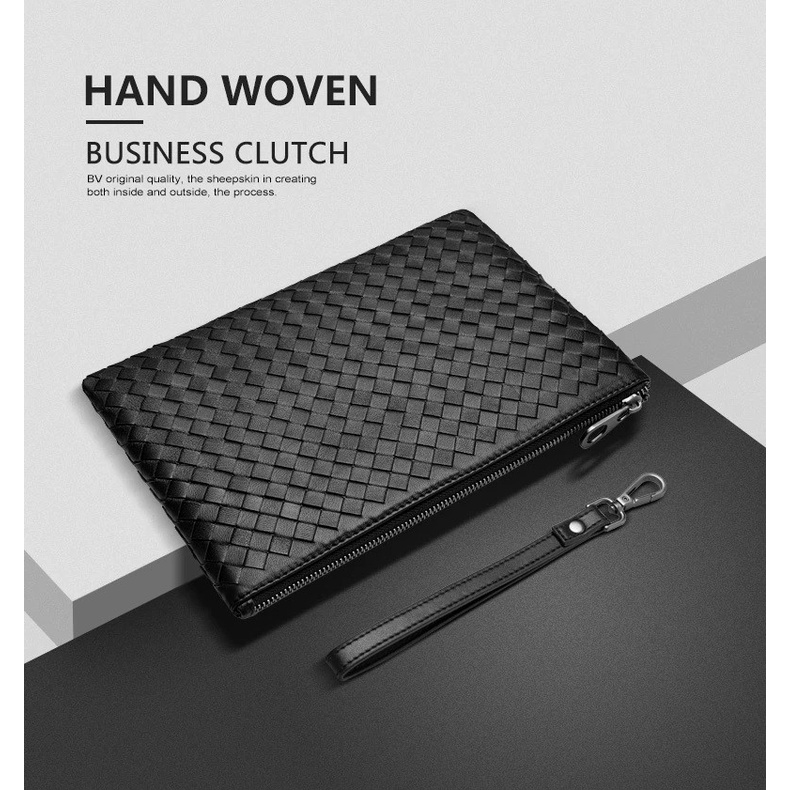 Clutch Casual Style pria waterproof Unisex kulit Business Clutch T0G7 Fashion Gaya Korea Murah tas t
