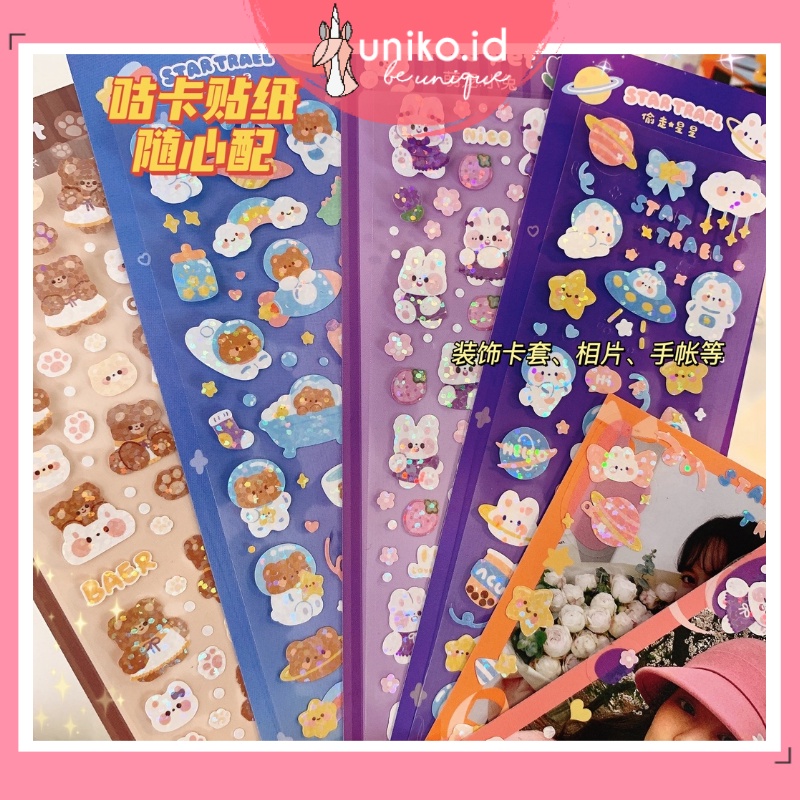 

UNIKO.ID STIKER LUCU ALA KOREA KOREAN STICKER PACK DEKOR PHOTOCARD BUKU DIARY JURNAL