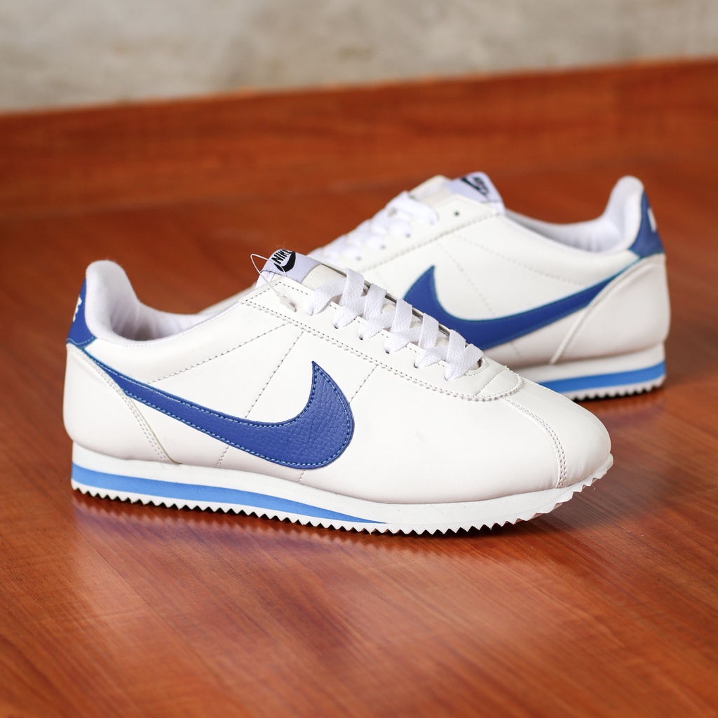 TOP SELLER NK CORTEZ PUTIH LIST BIRU BISA COD (LIVE)