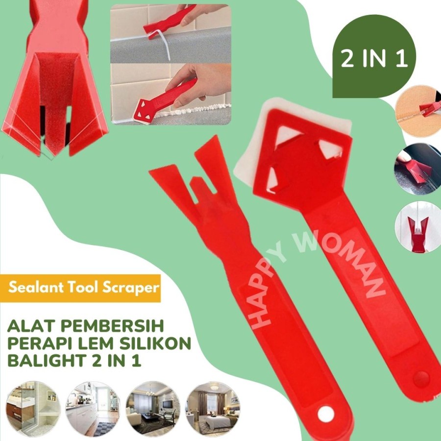 Alat Pembersih Perapi Lem Silikon 2 in 1 Balight Sealant Tool Scraper