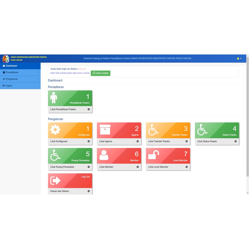 Web Sistem Rekam Medis Pendaftaran Pasien Rumah Sakit Puskesmas Klinik Multi Admin