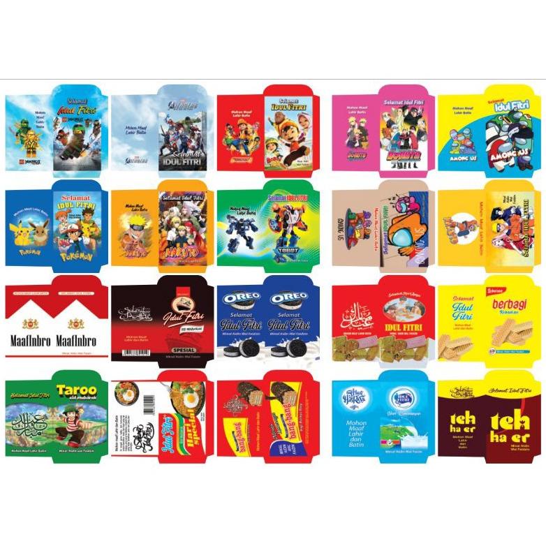 

ANGPAO LEBARAN/ AMPLOP BUAT EDISI LEBARAN 11X7CM ISI 100 PCS .
