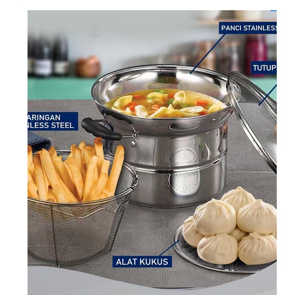 Multi Pot Stainless Steel 22 cm