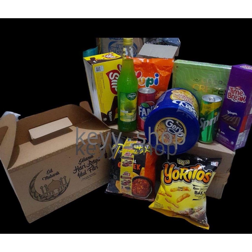 

PAKET PARSEL SNACK DUS BOX PAKET SNACK HARI RAYA HAMPERS SNACK KUE KALENG DUS