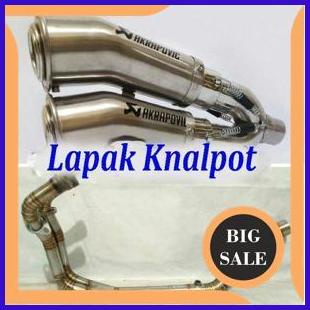 Knalpot Akrapovic Mega Bass Double Silencer Titan Full Set Ninja 250Fi / Carbu, Ninja 300Fi ABS SE,