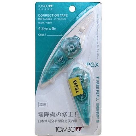 

] Tombow Correction Tape [CT-PGX4PGR4] - Green / Tip-Ex / Tippex