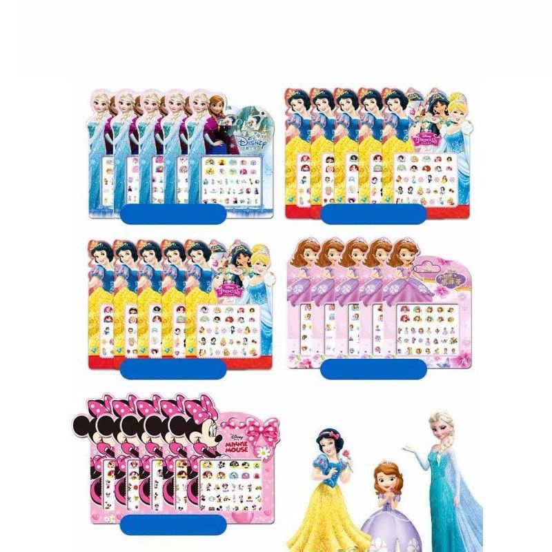 GP Stiker Kuku Anak Nail Art Nail Sticker KARTUN KARAKTER Frozen Elsa Princess