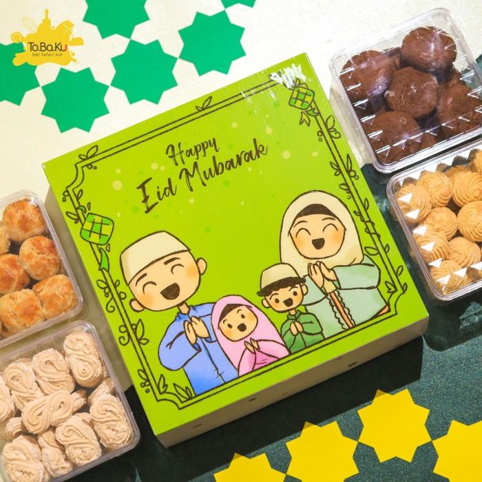 

Kotak-Ku Lebaran 22,5 X 22,5 X 6,5Cm (1 Pack Isi 10Pcs)