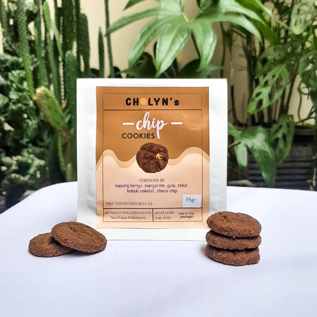 

Bite Size CHIP Cookies Cholyn’s in POUCH 35 gr Crispy & Less Sugar Nyemil Enak Tetap Sehat