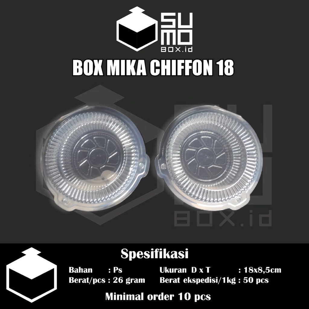 Box mika chiffon cf18 / Bok mika kue bolu jumbo / box mika besar cf18 [ECERAN]