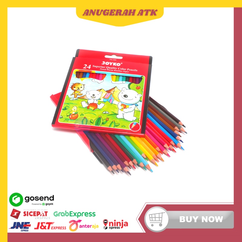 

Pensil Warna Joyko 24 Superior Quality Color Pencils (CP-24PB) (1 karton)