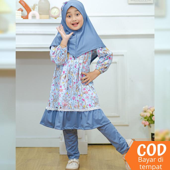 Yumna One Set - Baju Muslim Anak DISKON