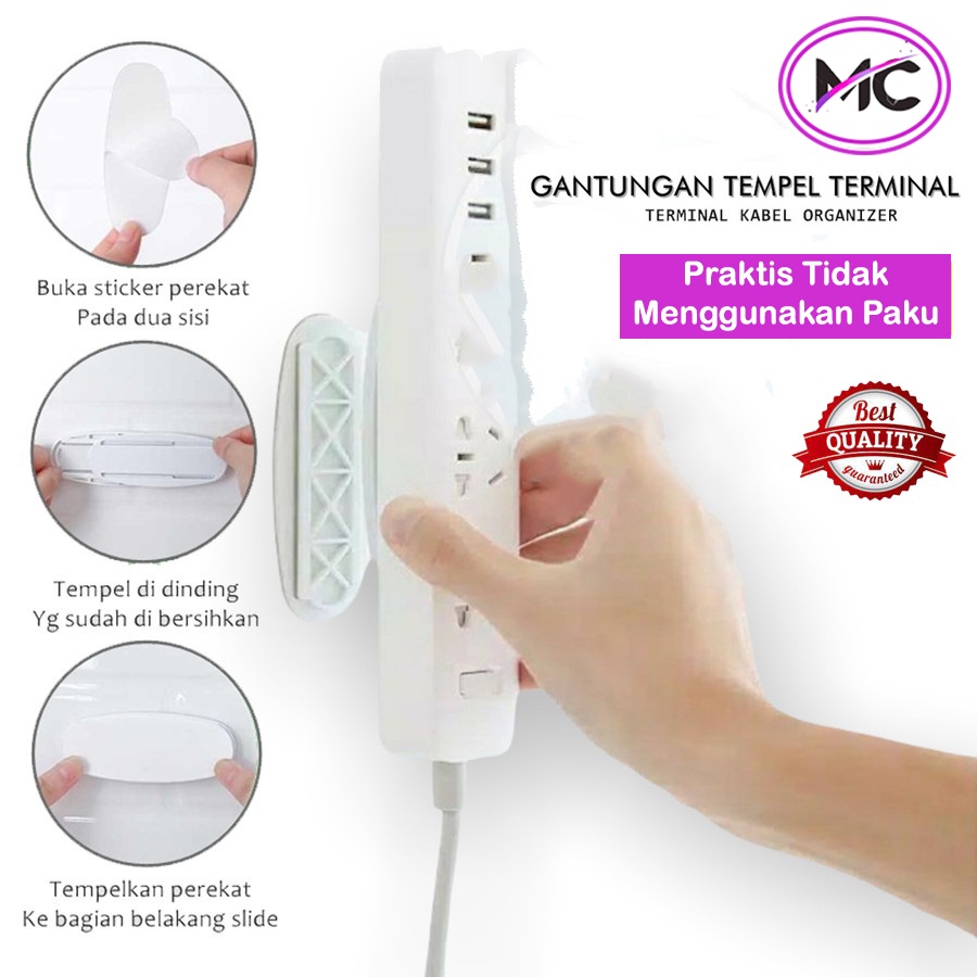 Tempelan Dinding Stop Kontak Lisrik Remote AC Colokan Soket Terminal Gantungan Holder Serbaguna