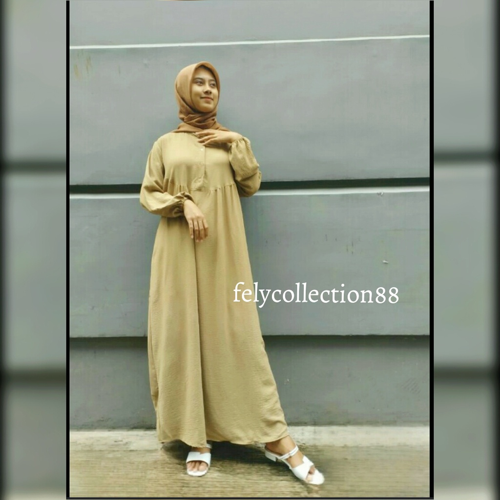 ANYA DRESS MAXY - GAMIS WANITA CRINKLE AIRFLOW