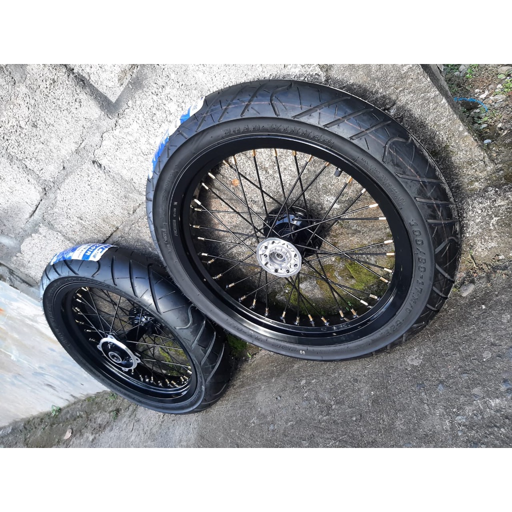 Wheelset Supermoto KLX roda Set Supermoto D-Tracker Ban Set SUMO KLX D-Tracker