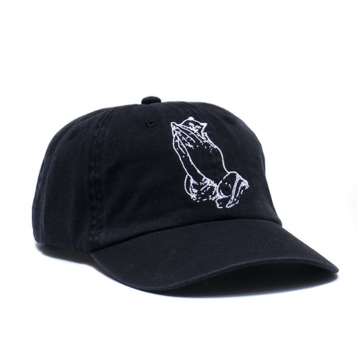 hat / topi ripndip praying hands dad hat - black original