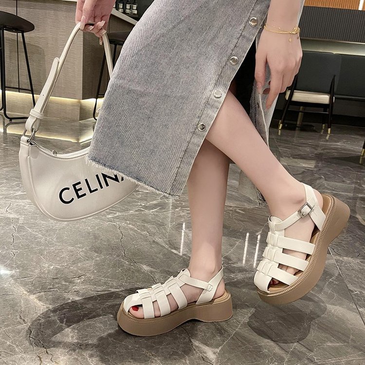 [SEPATU IMPORT] DF 644 Sandal Wedges Sandal Tali Wanita Korea Import Premium Quality