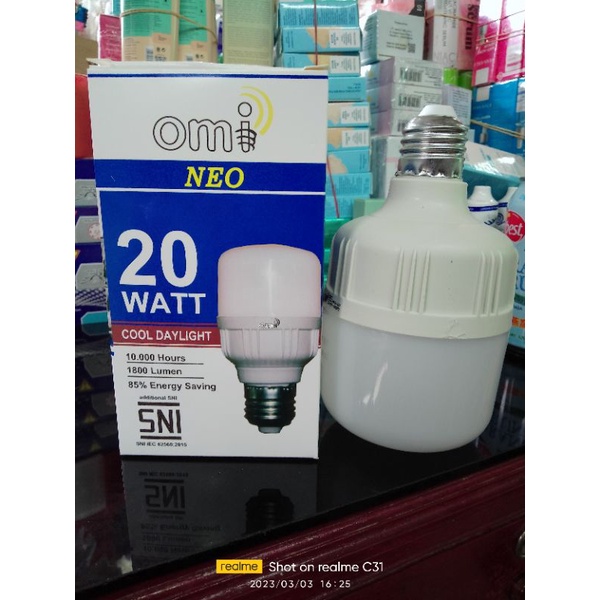 bola lampu LED Omi Neo 20 Watt cool Daylight