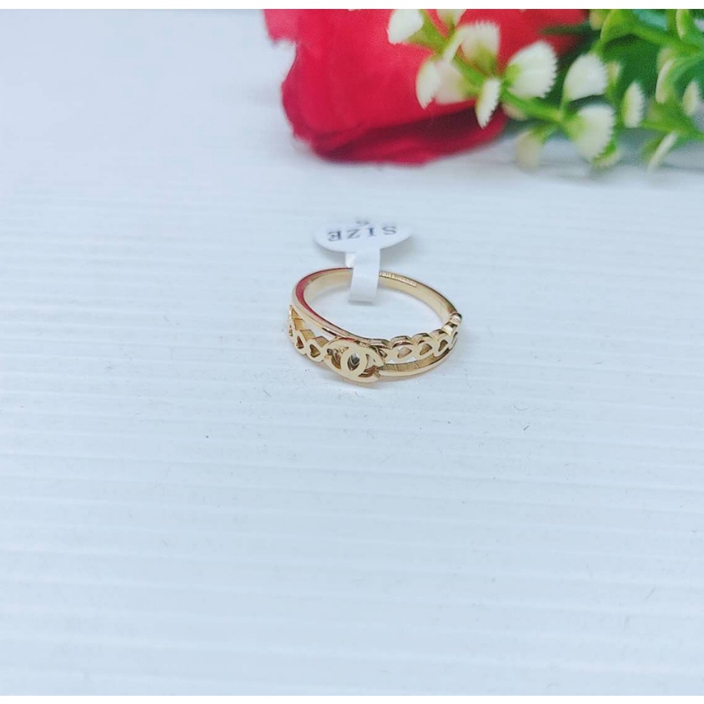 Cincin Titanium Anti Karat Perhiasan Wanita 3043/3044/3045/3046