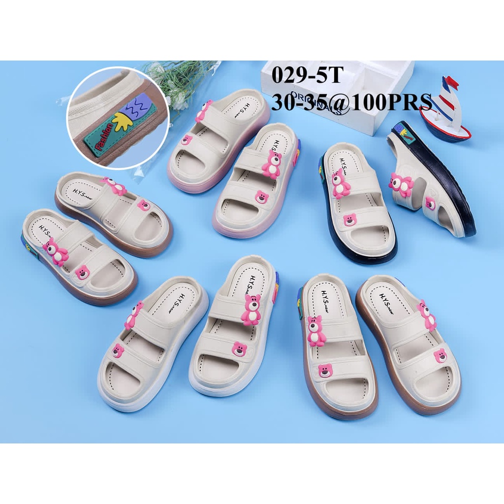 Sandal Mules Anak Perempuan Platform Ban 2 Bear Lotso Winola Colection WNL 029-5