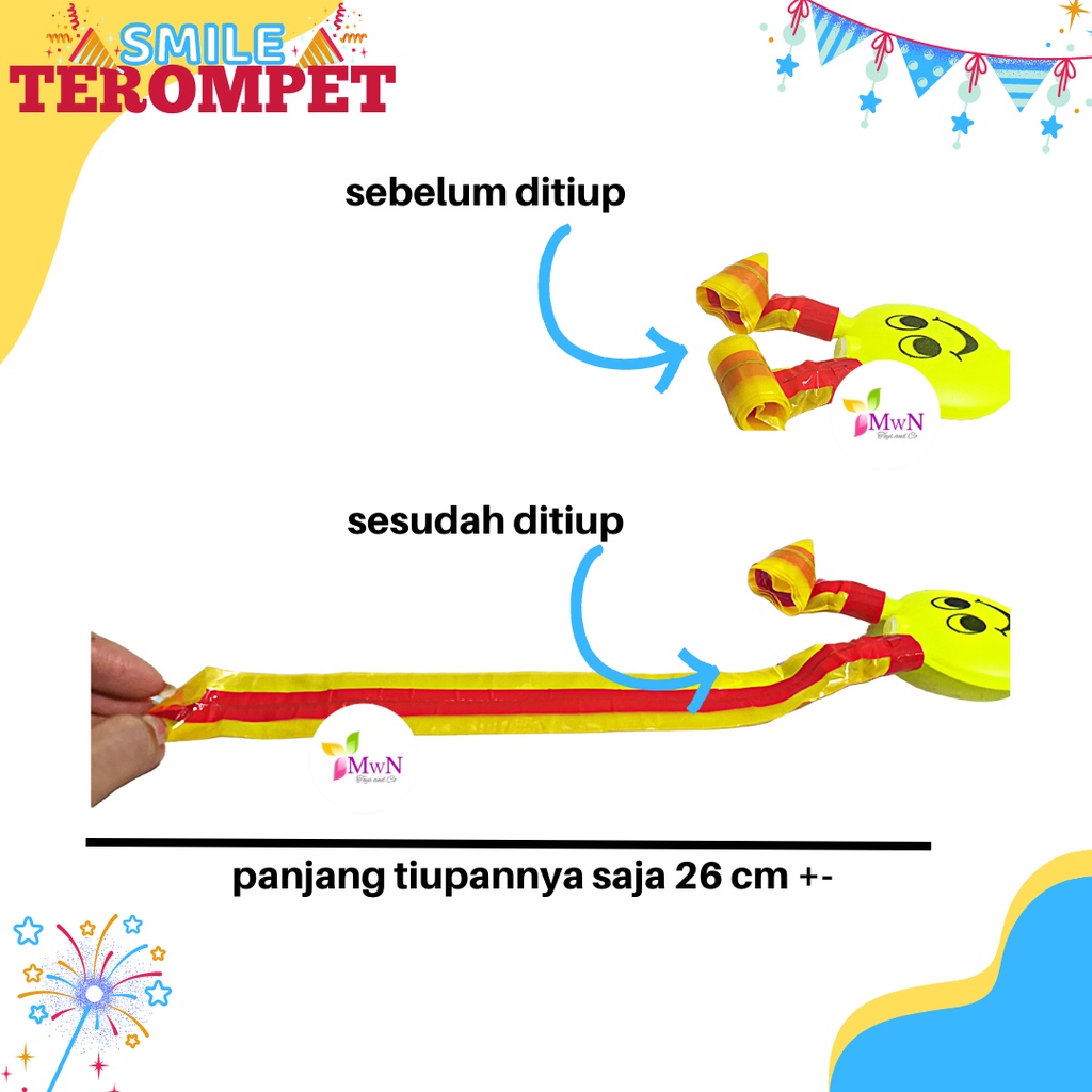 MWN Mainan Terompet Tiup Smile Besar / Perlengkapan Pesta Party