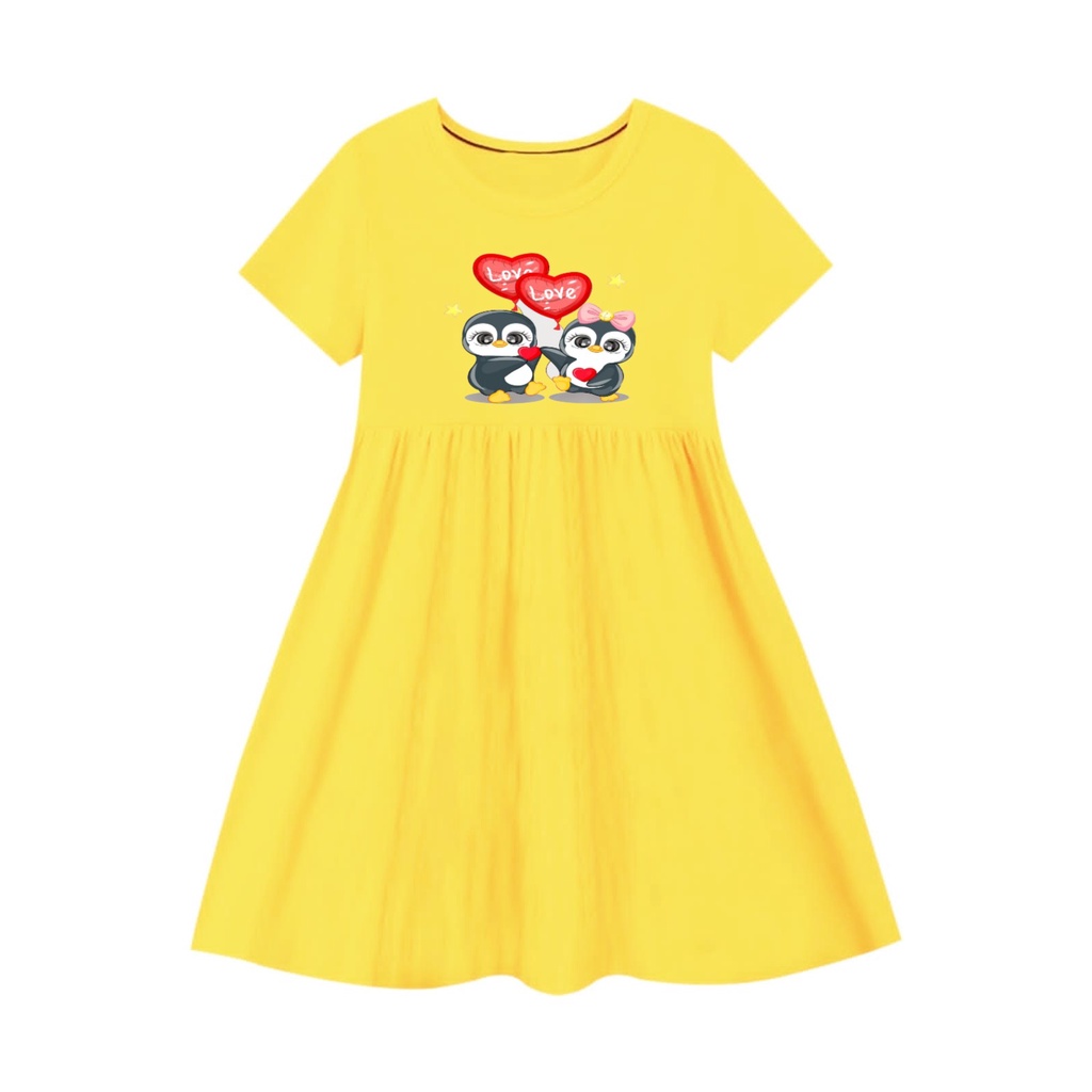 DRES PINGUIN ANAK PEREMPUAN 1-11 TAHUN
