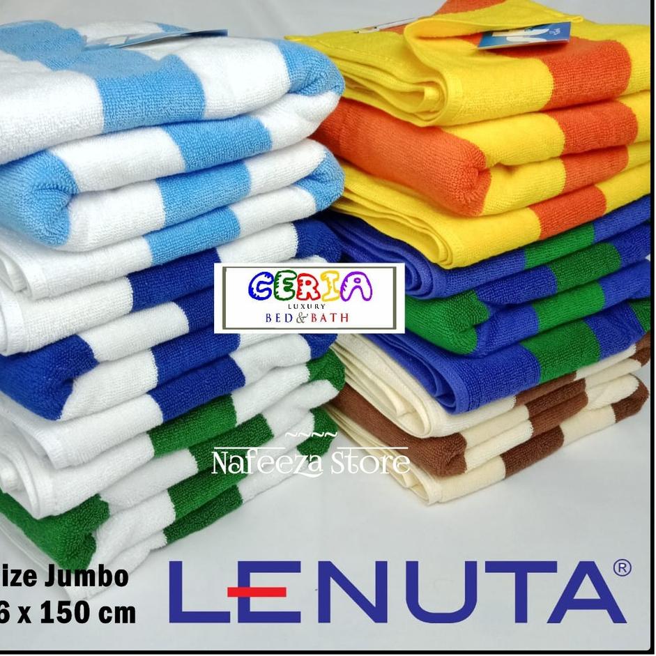 ✾ HANDUK MANDI PANTAI JUMBO - POOL / BEACH TOWEL NST BY LENUTA STRIPE SIZE  cm ✱