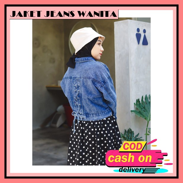 Pocket Pearls Jacket Black / Jacket Pearl Denim Jeans / Jacket Mutiara Wanita / Jacket Blackacid Jak