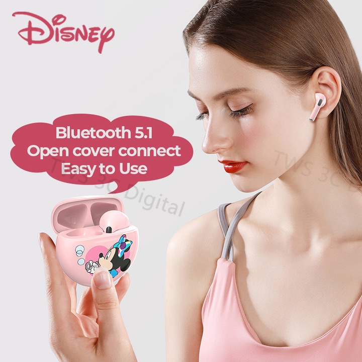 [Garansi 6 bulan] 100% Original Disney Wireless Headset Lotso Bluetooth 5.1 TWS Earphone Dengan Mikrofon Untuk Android IOS