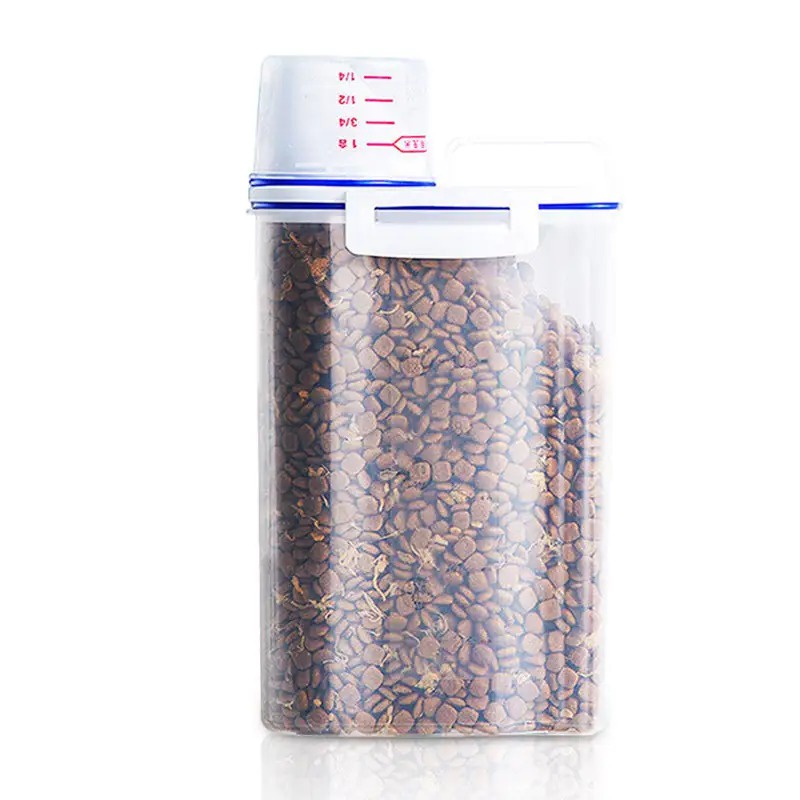 Food Container 2,5L Wadah Penyimpanan Bahan Makanan Kucing/Anjing Beras MultiFungsi