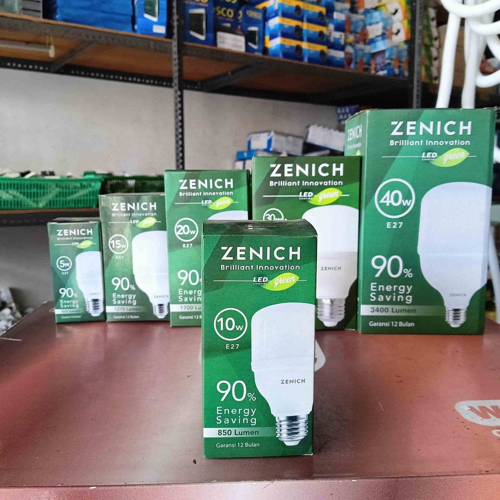 LAMPU LED ZENICH 10WATT  LAMPU LED T BULB GARANSI 1 TAHUN