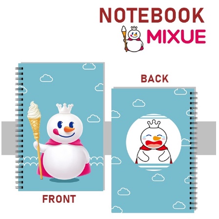 DHIOSHOPI - Notebook CUSTOM MIXUE MASKOT MIXUE LOGO Spiral Notebook A6