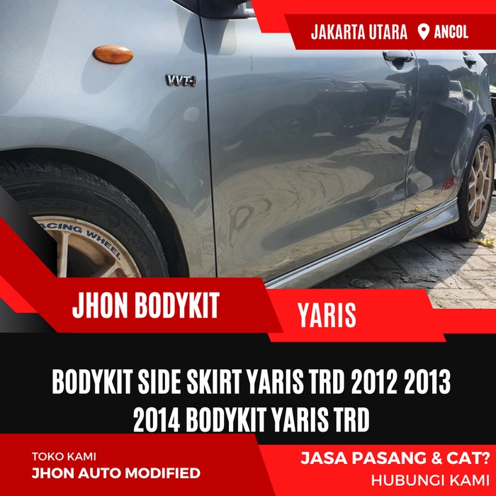 BODYKIT SIDE SKIRT YARIS TRD 2012 2013 2014 BODYKIT YARIS TRD