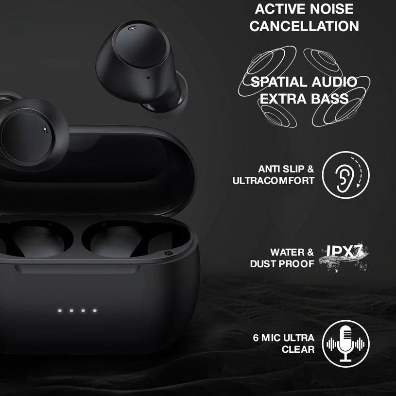 ➾ Budz Oska Noise  Earphone Wireless TWS Bluetooth Headset Gaming Sport Hifi Aptx Qualcomm In Ear Mi