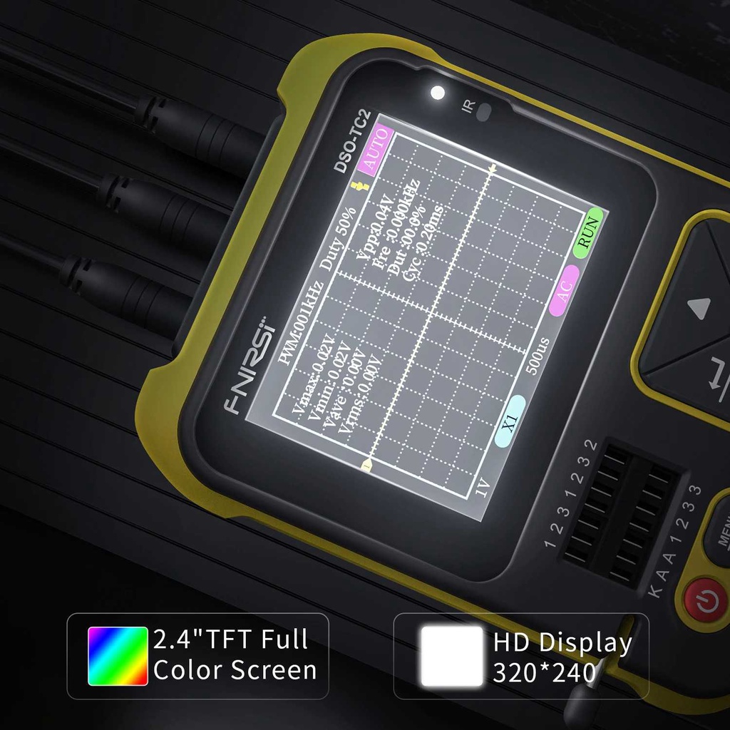 PROMO FNIRSI 2in1 Transistor Tester &amp; Digital Oscilloscope Handheld - DSO-TC2 osiloskop mini osiloskop digital 7COT1RYL