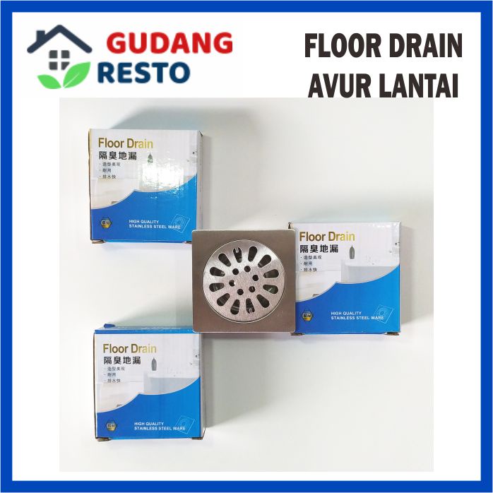 FLOOR DRAIN / SARINGAN GOT / AVUR LANTAI / STRAINER / PEMBUANGAN KAMAR MANDI / AFUR / PVC / STAINLESS 4&quot; / 4 INCH