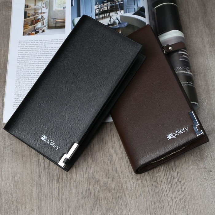 Dompet Pria Kulit Pria Wanita Eksklusif Model Panjang Hitam X2G4 Dompet Kekinian Premium elegant BIS