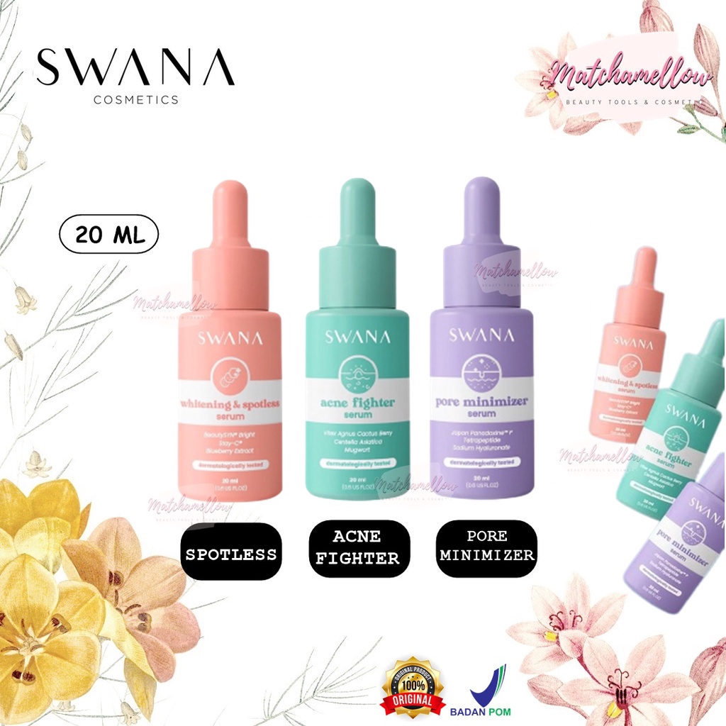 ❄️MATCHA❄️SWANA FACE SERUM WHITENING - PORE ACNE FIGHTER  SPOTLESS BPOM