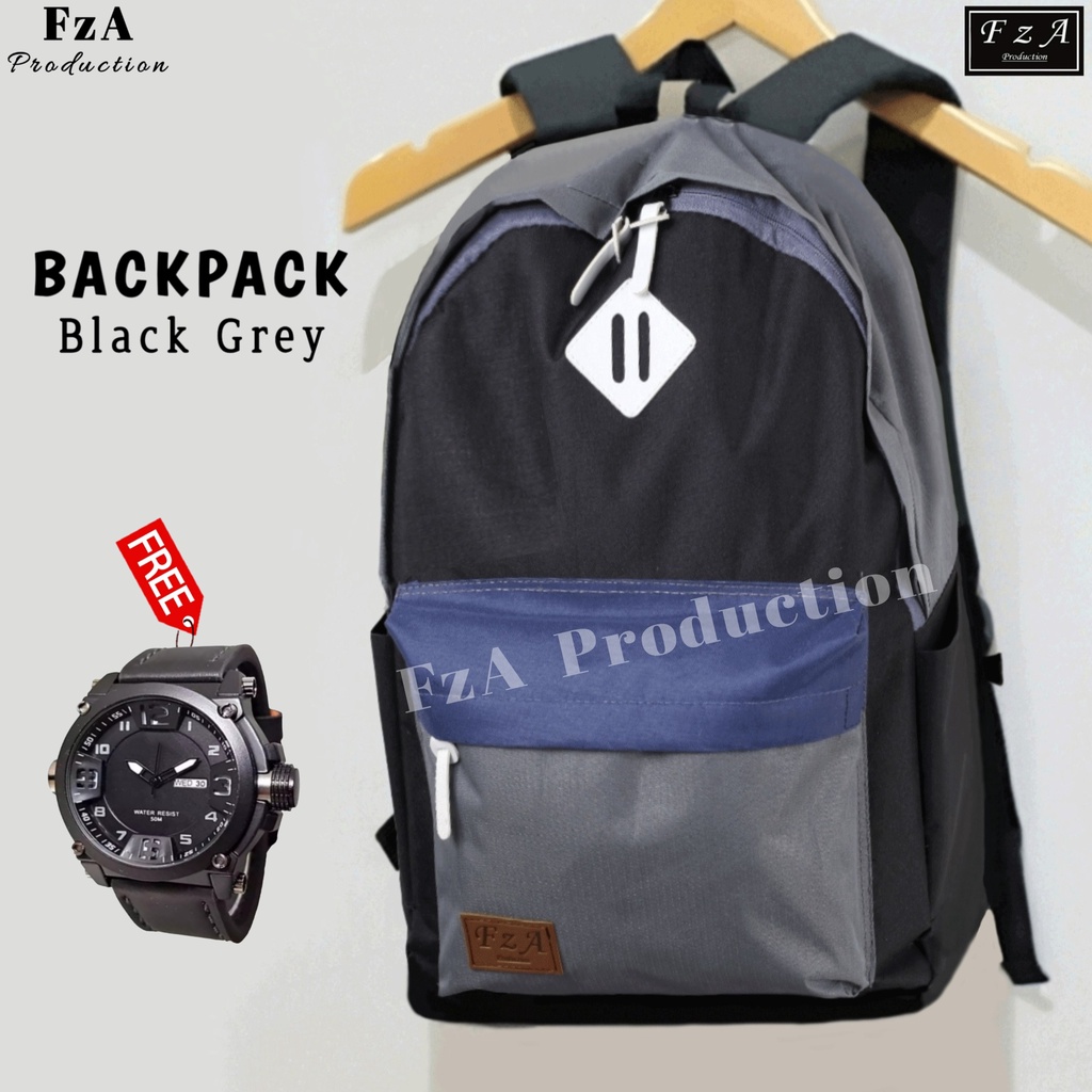 FzA Official - Tas Ransel Punggung Distro Casual Pria Wanita / Tas Ransel Laptop Backpack Original - BGFQS